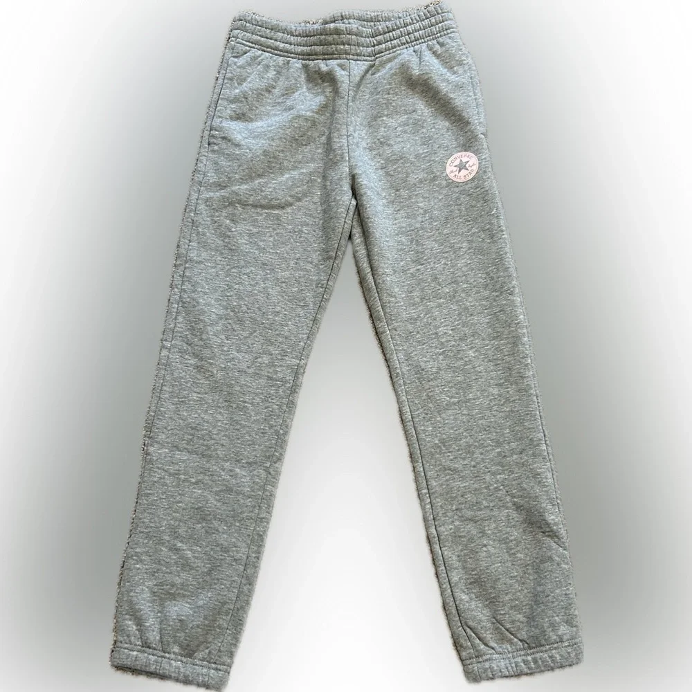 Converse Chuck Taylor Girls Gray Fleece Lined Joggers. Girl’s L 12-13 years NWOT